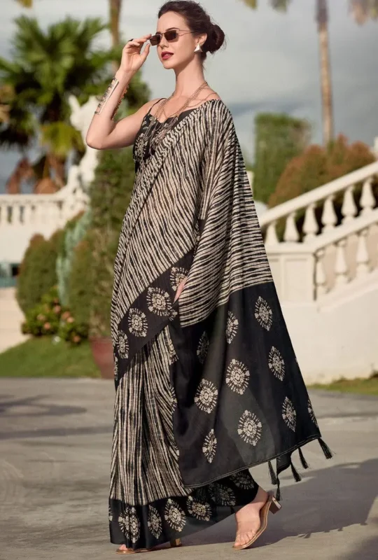 Beige And Black Printed Mul Cotton Saree_1_1800x1800 1