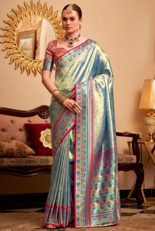 Zari Mehndi Trendy Saree 323946 1000x1375