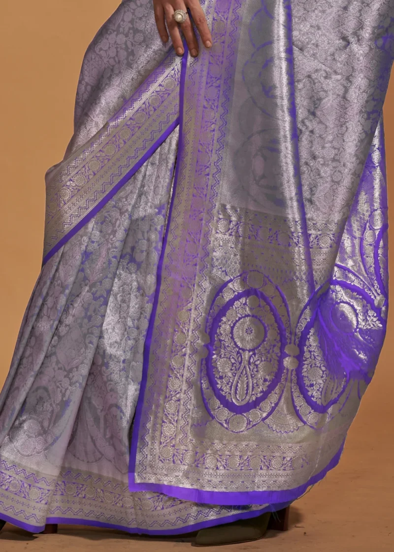Royal Purple Luxe Kanjivaram Saree - Image 3